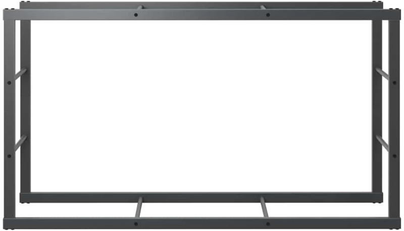 vidaXL Ράφι Καυσόξυλων Μαύρο 110x30x61 εκ. Ατσάλινο