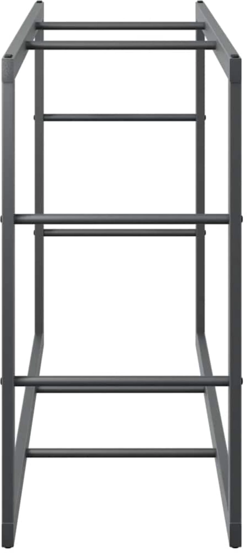 vidaXL Ράφι Καυσόξυλων Μαύρο 110x30x61 εκ. Ατσάλινο