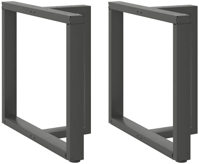 vidaXL Πόδια τραπεζαρίας σχήμα T 2τεμ. Ανθρακί 80x35x(72-73)εκ. Ατσάλι