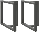 vidaXL Πόδια τραπεζαρίας σχήμα T 2τεμ. Ανθρακί 80x35x(72-73)εκ. Ατσάλι