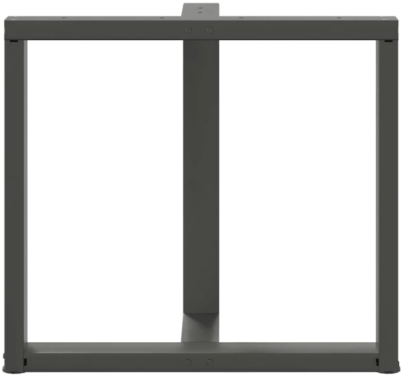 vidaXL Πόδια τραπεζαρίας σχήμα T 2τεμ. Ανθρακί 80x35x(72-73)εκ. Ατσάλι