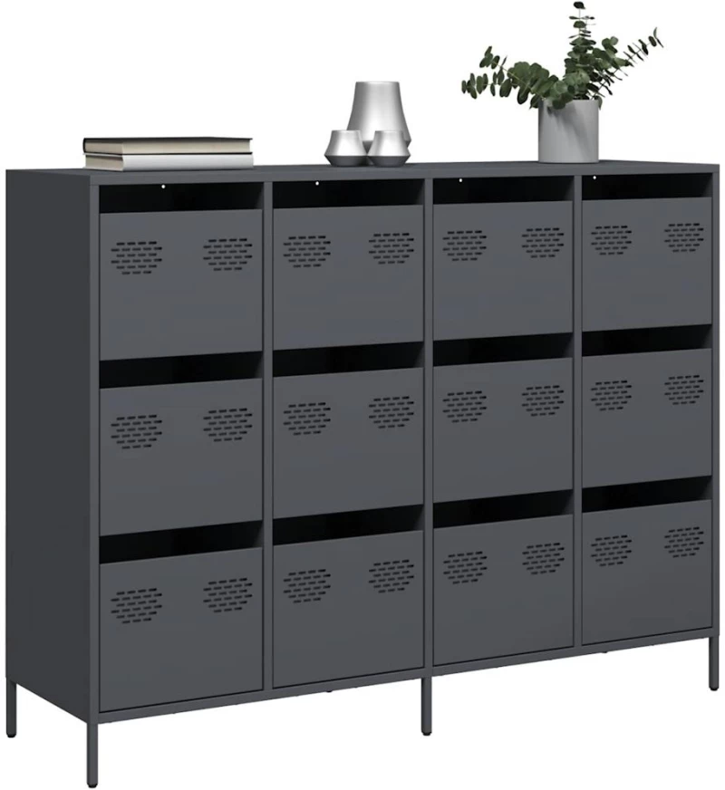 vidaXL Ντουλάπι Ανθρακί 135x39x103,5 εκ. από Χάλυβα Ψυχρής Έλασης