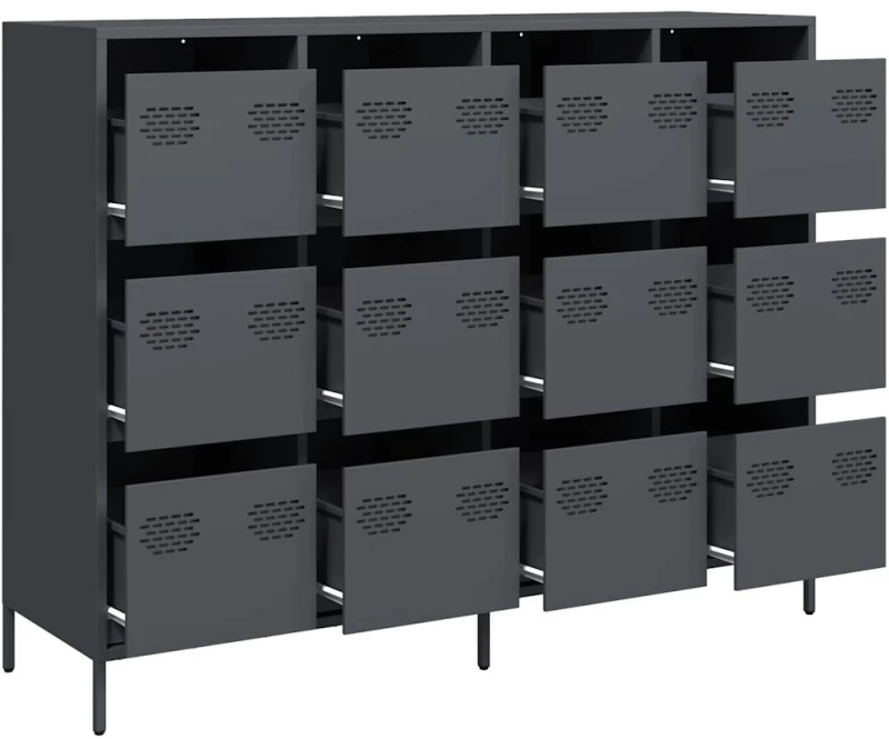 vidaXL Ντουλάπι Ανθρακί 135x39x103,5 εκ. από Χάλυβα Ψυχρής Έλασης