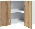 vidaXL κρεμαστό γωνιακό ντουλάπι Lyon Artisan Oak 57x57x60 εκ.