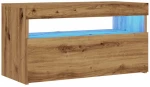ντουλάπι τηλεόρασης vidaXL με φώτα LED Artisan Oak Κατασκευασμένο ξύλο