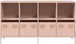 vidaXL Ντουλάπι Ροζ 135x39x73,5 εκ. από Χάλυβα Ψυχρής Έλασης