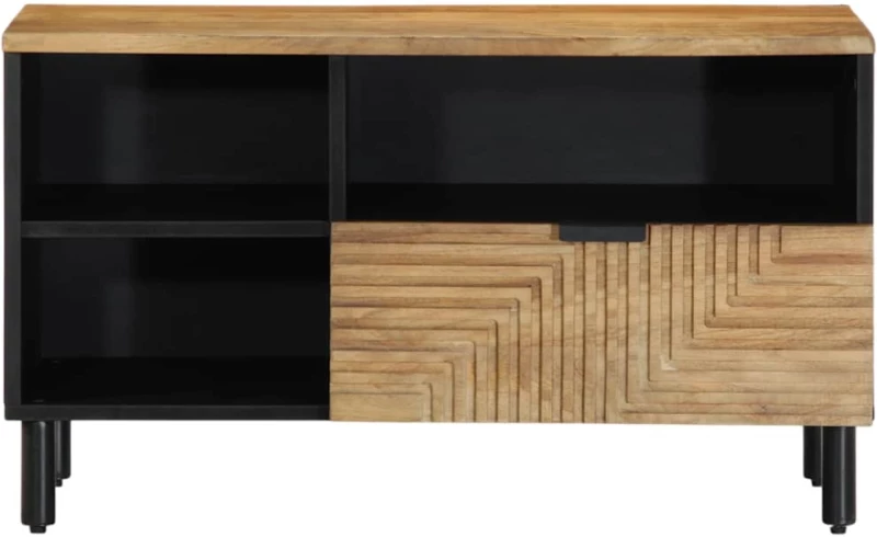 vidaXL Ντουλάπι τηλεόρασης καφέ 80x33x46 cm μασίφ ξύλο Mango