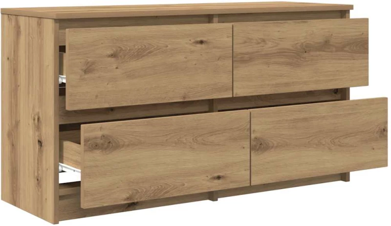 vidaXL Έπιπλο Τηλεόρασης Artisian Δρυς 100x35x54 εκ Επεξεργασμένο Ξύλο