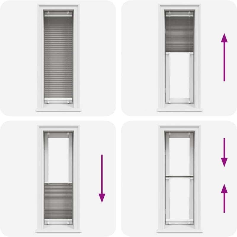 vidaXL Πλισέ περσίδα Ανθρακί 40x100 cm Πλάτος υφάσματος 39,4 cm