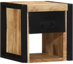 vidaXL Κομοδίνα 2 τεμάχια 40x35x40 cm Στερεό ακατέργαστο ξύλο Mango