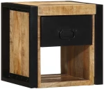 vidaXL Κομοδίνα 2 τεμάχια 40x35x40 cm Στερεό ακατέργαστο ξύλο Mango