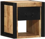 vidaXL Κομοδίνα 2 τεμάχια 40x35x40 cm Στερεό ακατέργαστο ξύλο Mango