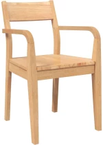 vidaXL Καρέκλες τραπεζαρίας 2 τεμ Φυσικό μασίφ ξύλο καουτσούκ