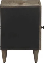 vidaXL Κομοδίνα 2 τεμάχια ανοιχτό γκρι 40x33x46 cm μασίφ ξύλο Mango