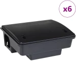 vidaXL Παγίδες ποντικιών 6 τεμάχια Μαύρο 23x19x9,5 εκ.
