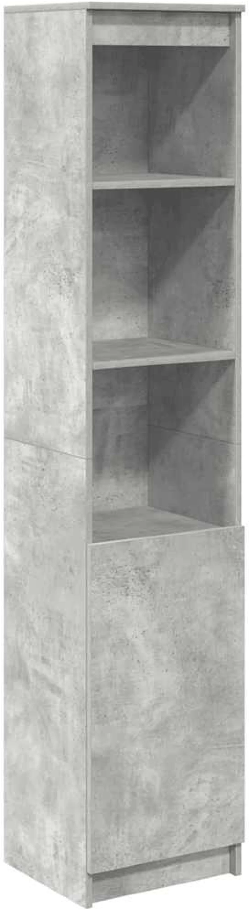 vidaXL Ντουλάπι Γκρι Σκυροδέματος 37,5x35x180 εκ. Επεξεργασμένο Ξύλο