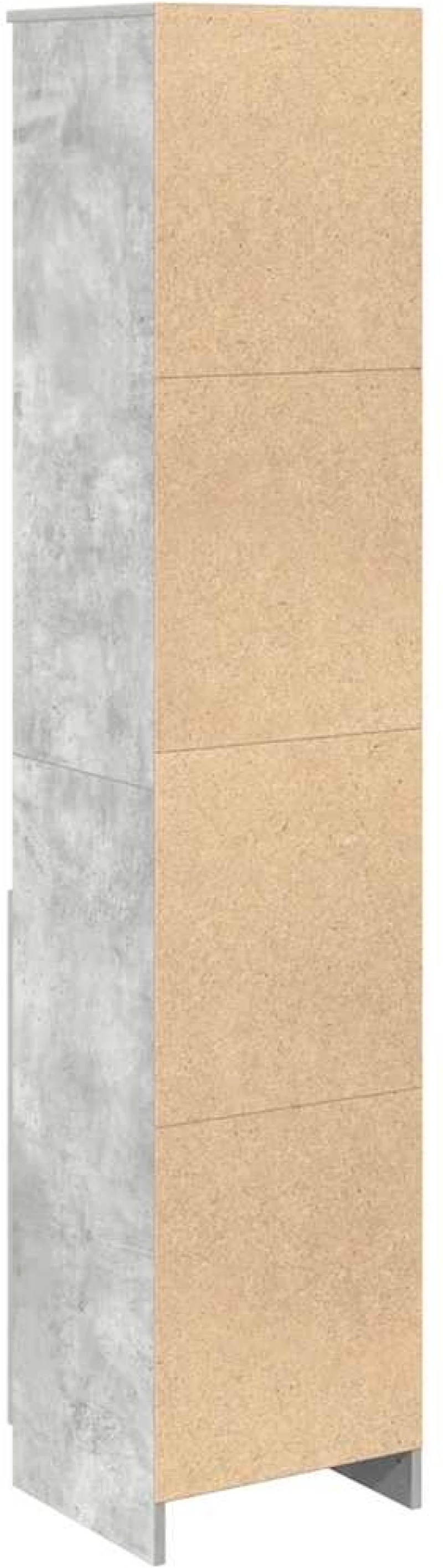 vidaXL Ντουλάπι Γκρι Σκυροδέματος 37,5x35x180 εκ. Επεξεργασμένο Ξύλο