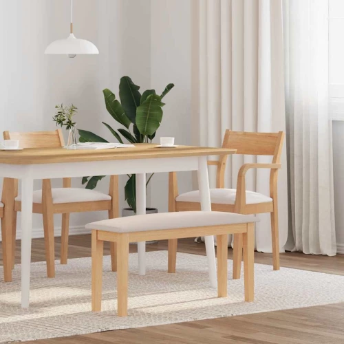 Πάγκος vidaXL 90 cm από μασίφ ξύλο καουτσούκ