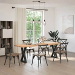 vidaXL Πόδια τραπεζαρίας 2 τεμάχια Μαύρο 50x(72-73,3) cm Ατσάλι