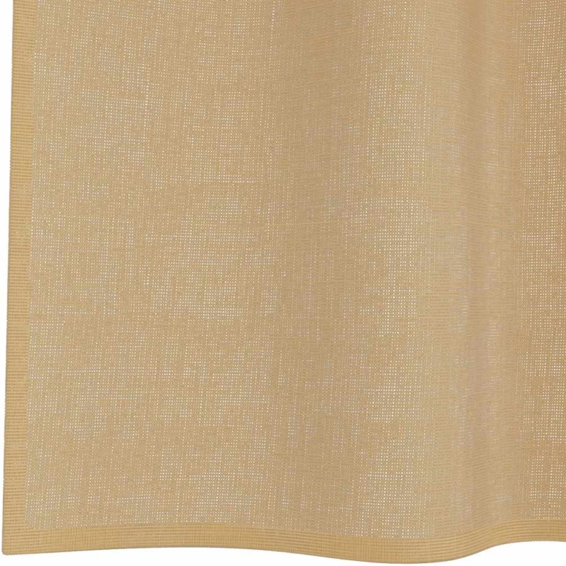 vidaXL Voile κουρτίνες με ροδέλες 2 τεμάχια Χρώμα Άμμου