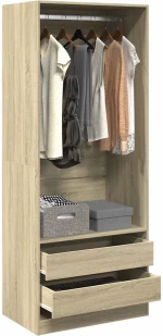 vidaXL Ντουλάπα Χρώμα Sonoma Δρυς 80x50x200 εκ. από Επεξ. Ξύλο