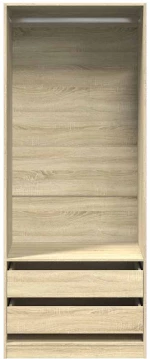vidaXL Ντουλάπα Χρώμα Sonoma Δρυς 80x50x200 εκ. από Επεξ. Ξύλο