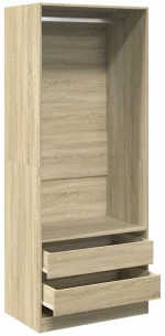 vidaXL Ντουλάπα Χρώμα Sonoma Δρυς 80x50x200 εκ. από Επεξ. Ξύλο