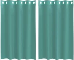 vidaXL Voile κουρτίνες με ροδέλες 2 τεμάχια Τιρκουάζ