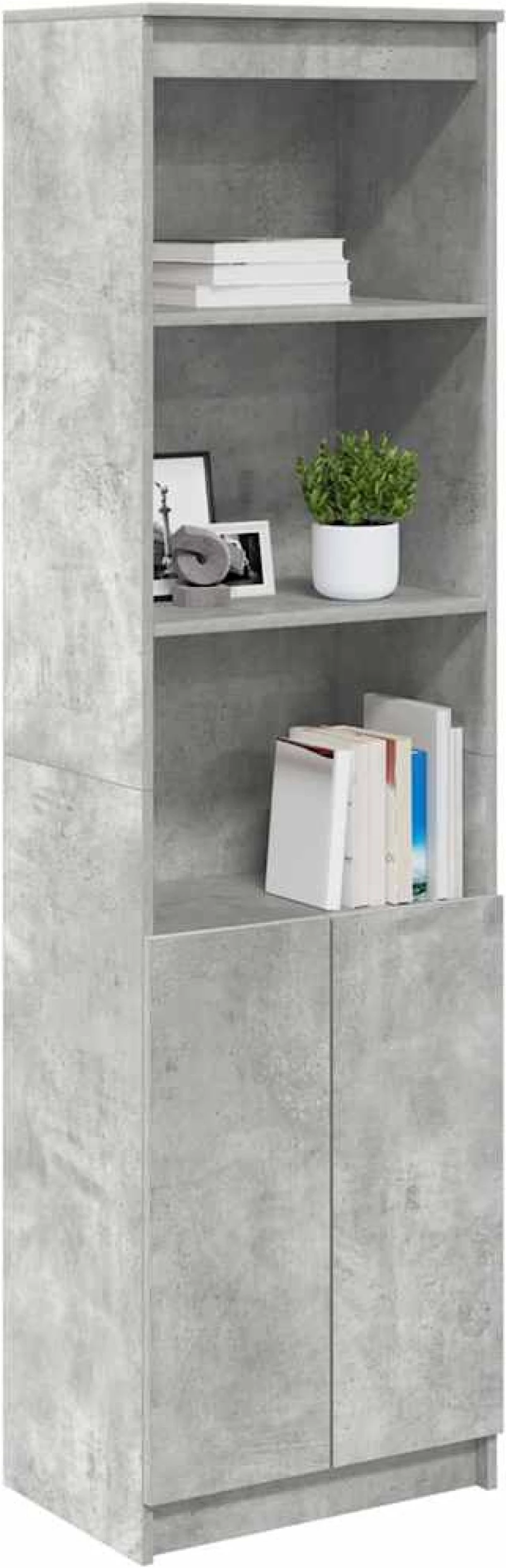 vidaXL Ντουλάπι Γκρι Σκυροδέματος 50x35x180 εκ. από Επεξεργασμένο Ξύλο