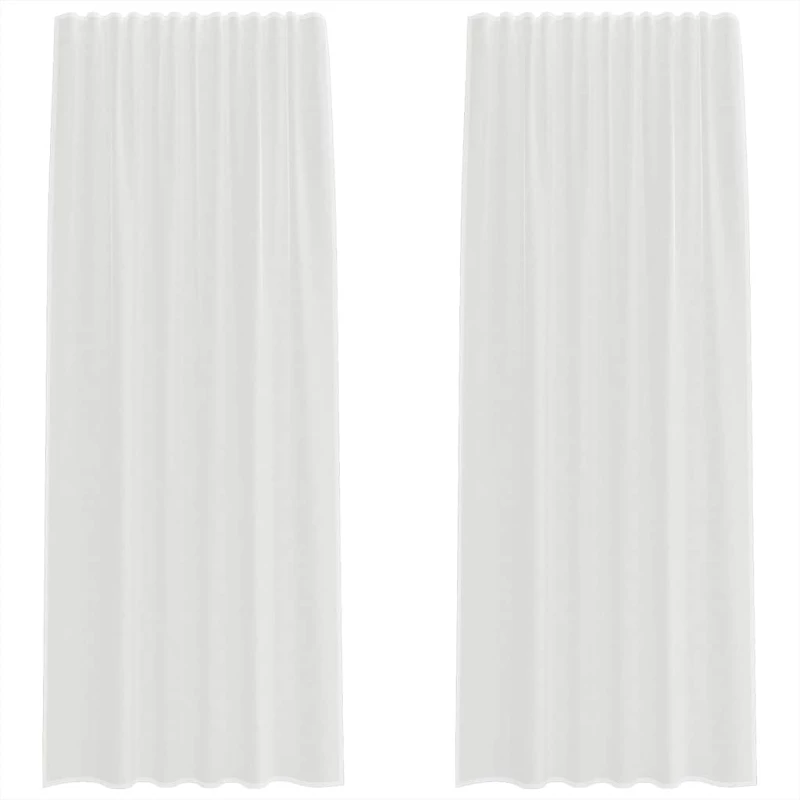 vidaXL Κουρτίνες Voile με βρόχους 2 τεμάχια Άμμος 140x260 cm