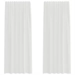 vidaXL Κουρτίνες Voile με βρόχους 2 τεμάχια Άμμος 140x260 cm