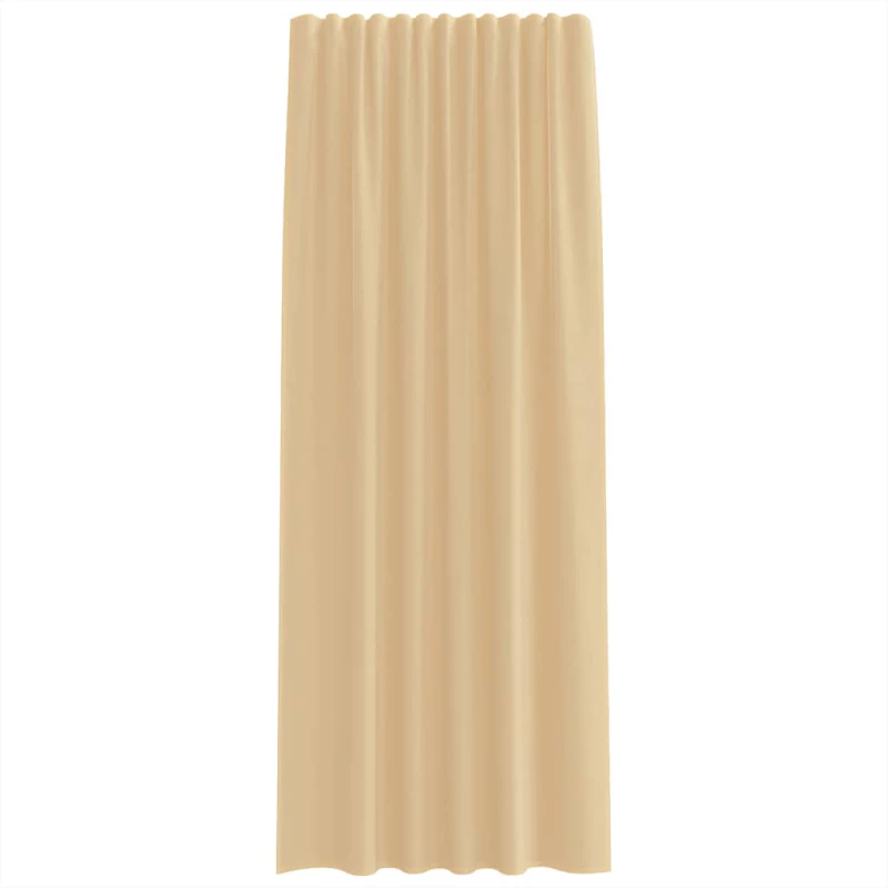 vidaXL Κουρτίνες Voile με βρόχους 2 τεμάχια Άμμος 140x245 cm