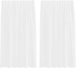vidaXL Κουρτίνες Voile με βρόχους 2 τεμάχια Λευκό 140x175 cm