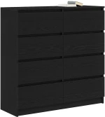 vidaXL Ντουλάπι Μαύρη βελανιδιά 100x35x99 εκ. Κατασκευασμένο ξύλο