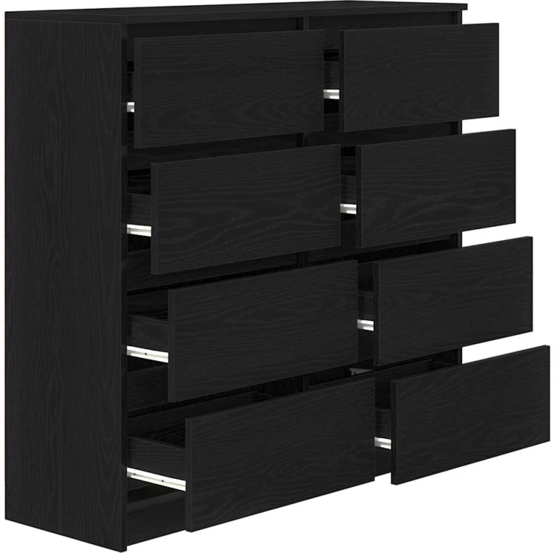 vidaXL Ντουλάπι Μαύρη βελανιδιά 100x35x99 εκ. Κατασκευασμένο ξύλο