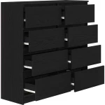 vidaXL Ντουλάπι Μαύρη βελανιδιά 100x35x99 εκ. Κατασκευασμένο ξύλο