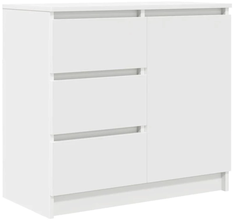 vidaXL Συρταριέρα με Συρτάρια Λευκή 71x35x65 εκ. από Επεξ. Ξύλο