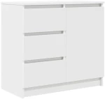 vidaXL Συρταριέρα με Συρτάρια Λευκή 71x35x65 εκ. από Επεξ. Ξύλο
