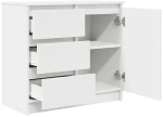 vidaXL Συρταριέρα με Συρτάρια Λευκή 71x35x65 εκ. από Επεξ. Ξύλο