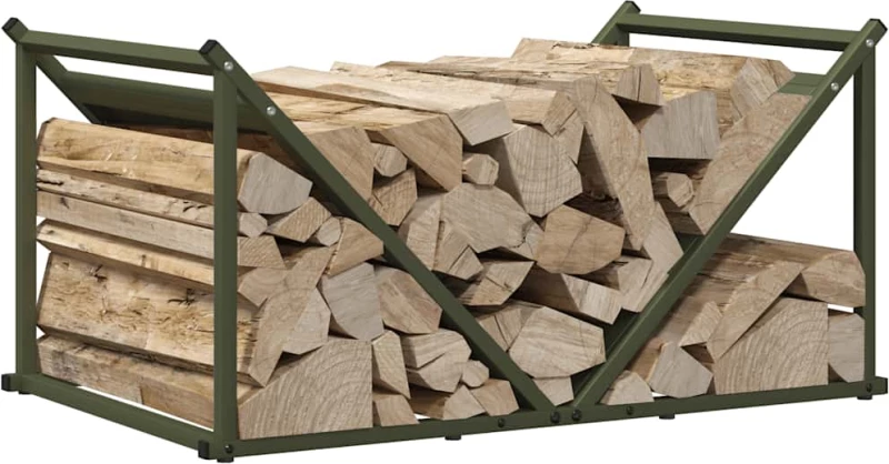 vidaXL Ράφι Καυσόξυλων 70x43x34,5 εκ. Χάλυβας ψυχρής έλασης