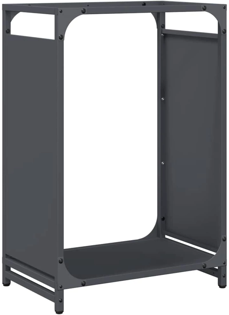 vidaXL Ράφι Καυσόξυλων Ανθρακί 44x28x65 εκ. Χάλυβας ψυχρής έλασης