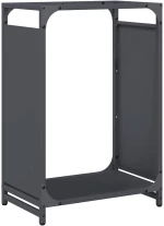 vidaXL Ράφι Καυσόξυλων Ανθρακί 44x28x65 εκ. Χάλυβας ψυχρής έλασης
