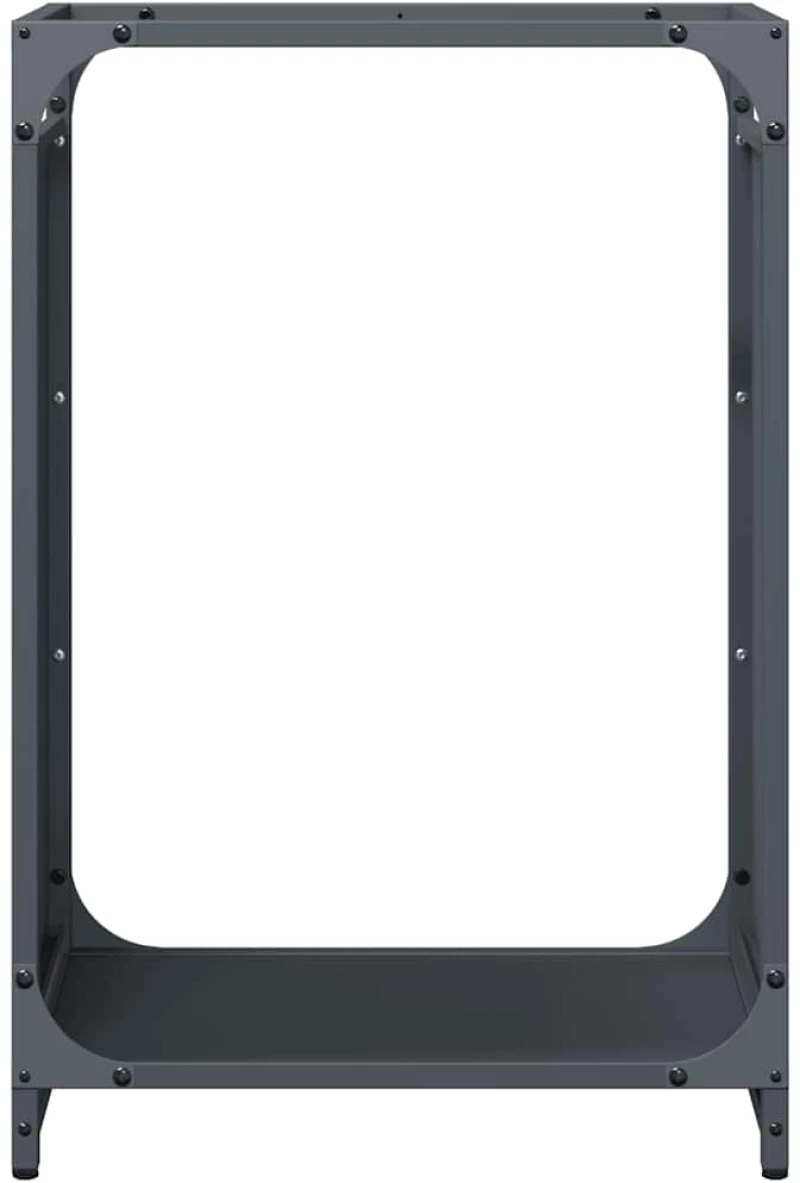vidaXL Ράφι Καυσόξυλων Ανθρακί 44x28x65 εκ. Χάλυβας ψυχρής έλασης