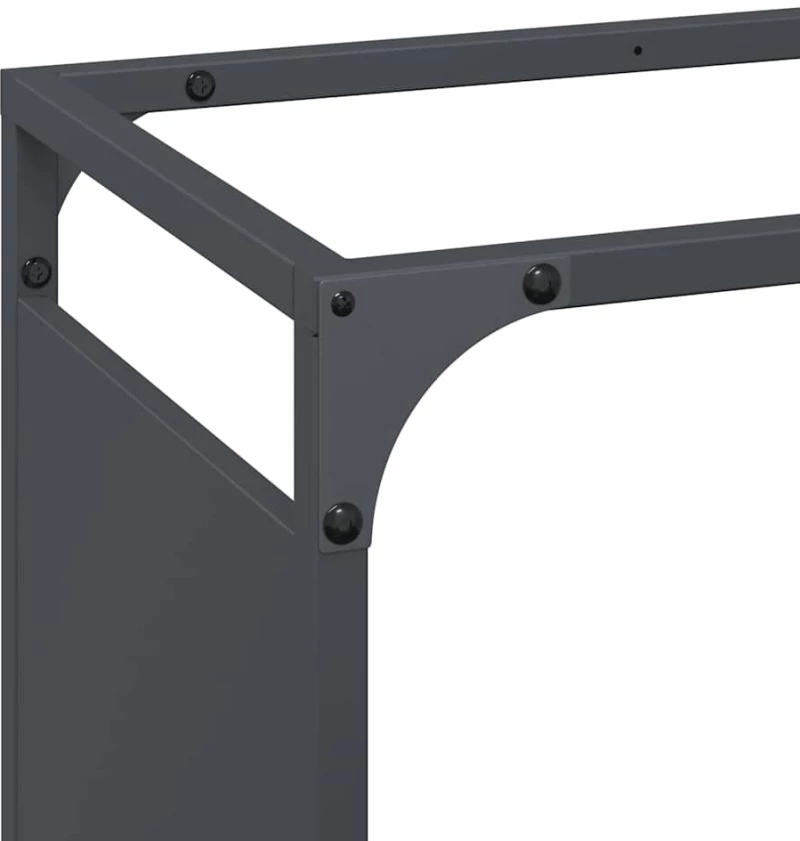 vidaXL Ράφι Καυσόξυλων Ανθρακί 44x28x65 εκ. Χάλυβας ψυχρής έλασης