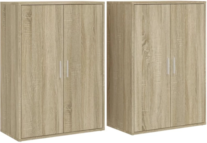 vidaXL Βοηθητικά Ντουλάπια 2 τεμ. Sonoma Δρυς 60x31x84 εκ. Επεξ. Ξύλο