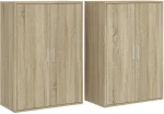 vidaXL Βοηθητικά Ντουλάπια 2 τεμ. Sonoma Δρυς 60x31x84 εκ. Επεξ. Ξύλο