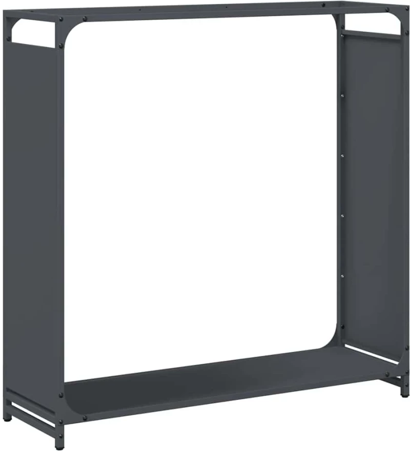 vidaXL Ράφι για καυσόξυλα Ανθρακί 90x28x90 cm Ατσάλι ψυχρής έλασης