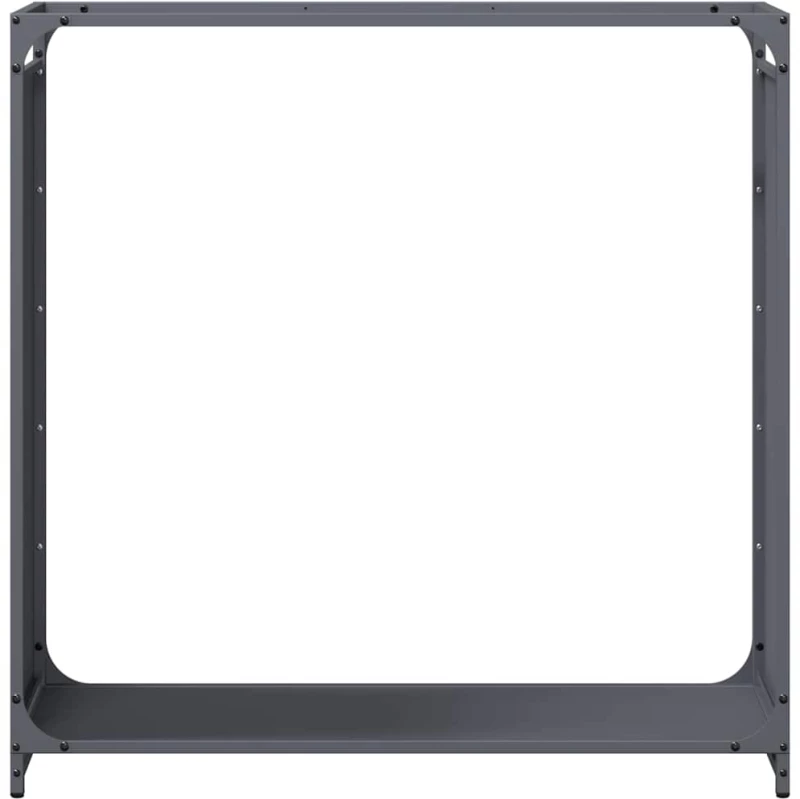 vidaXL Ράφι για καυσόξυλα Ανθρακί 90x28x90 cm Ατσάλι ψυχρής έλασης