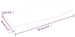 vidaXL Πάγκος Μπάνιου Σκούρο Καφέ 60x30x2 εκ. Επεξ. Μασίφ Ξύλο