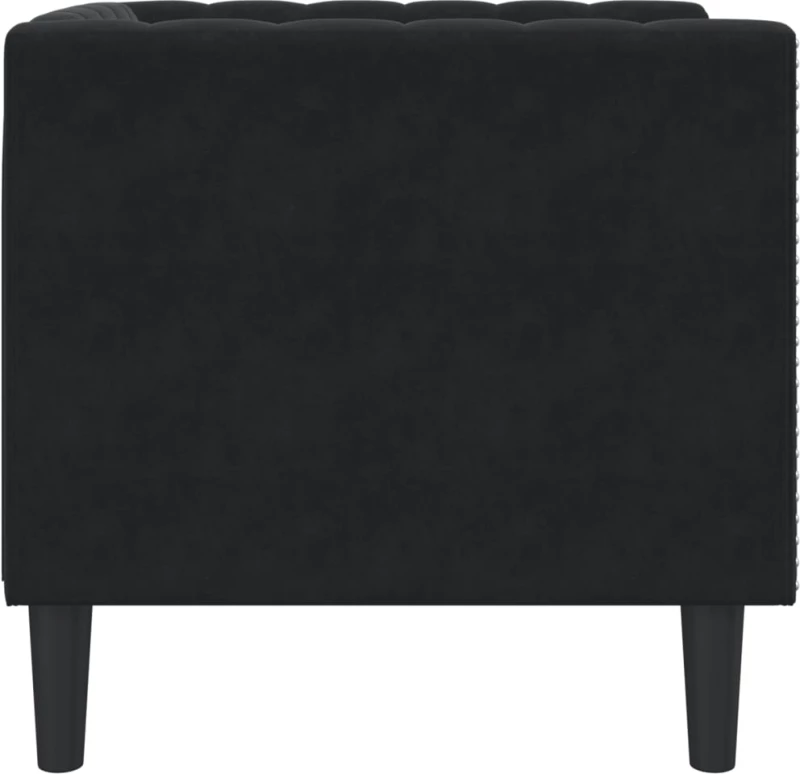 vidaXL Πολυθρόνα Chesterfield Μαύρο Βελούδινη